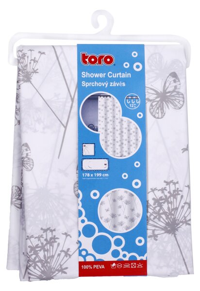 Sprchový záves TORO Premium 178x199cm kvety