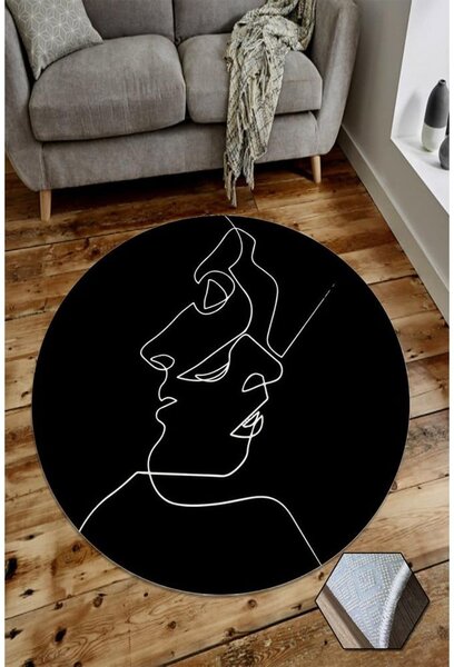 Koberec Rizzoli Faces, ⌀ 100 cm