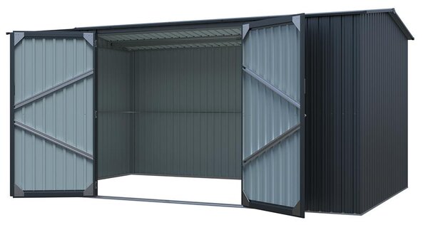 Záhradný domček na náradie, krídlové dvere Avenberg HUNTER G1 4.1 x 2.6 m ANTRACIT