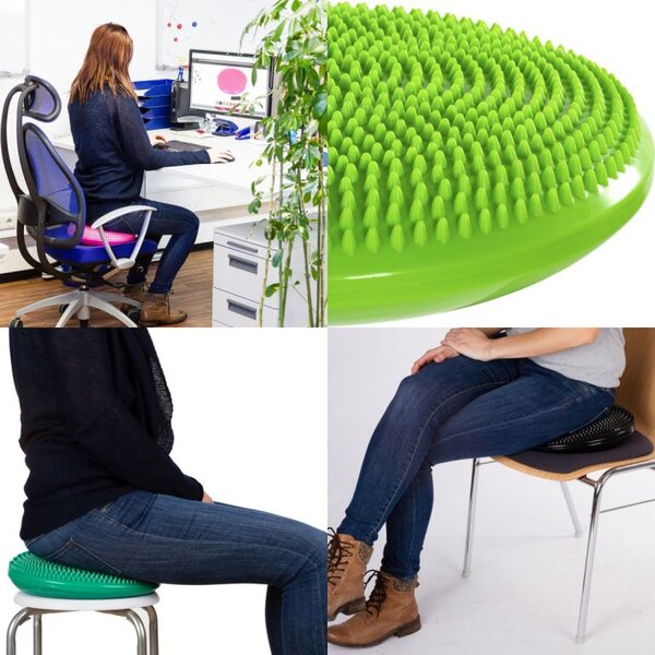 Balančný vankúš na sedenie MOVIT 33 cm, zelený