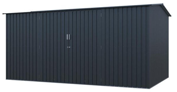 Záhradný domček na náradie, krídlové dvere Avenberg HUNTER G1 4.1 x 2.6 m ANTRACIT