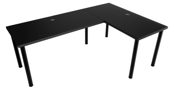 Rohový herný pc stôl Gamer N (čierna) (L). Vlastná spoľahlivá doprava až k Vám domov. 1054971