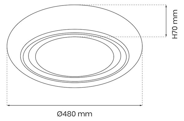 Stropné LED svietidlo Megan, 1x LED 48w, 3000-6000k, w/ch, s ovládačom
