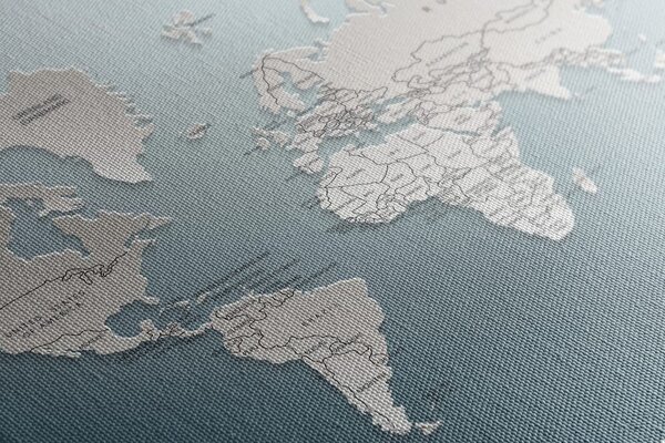 Obraz na korku mapa sveta v originálnom prevedení