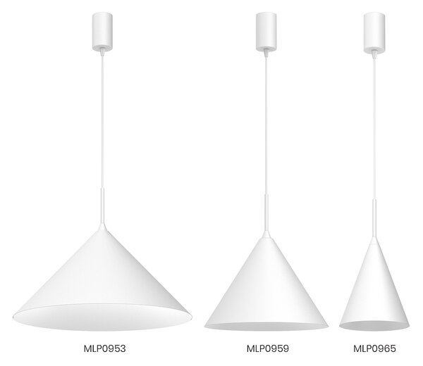 Závesné svietidlo Capital, 1x biele kovové tienidlo, (fi 32cm), w