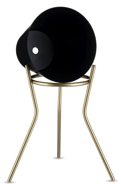 KOVOVÝ KVETINÁČ SO STOJANOM LOFT 20X16 CM ČIERNA/ZLATÁ