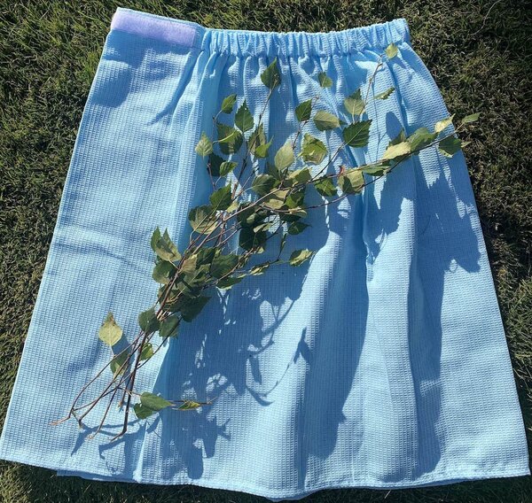 Saunovací kilt pánský modrý
