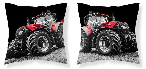 DETEXPOL Obliečka na vankúšik Traktor red Polyester, 40/40 cm