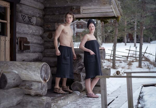 Rento dámský kilt do sauny 85x145 black