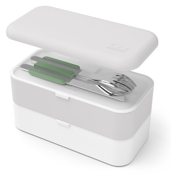 Nerezová sada príborov Monbento Slim Box Green Natural