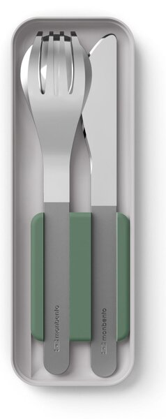 Nerezová sada príborov Monbento Slim Box Green Natural