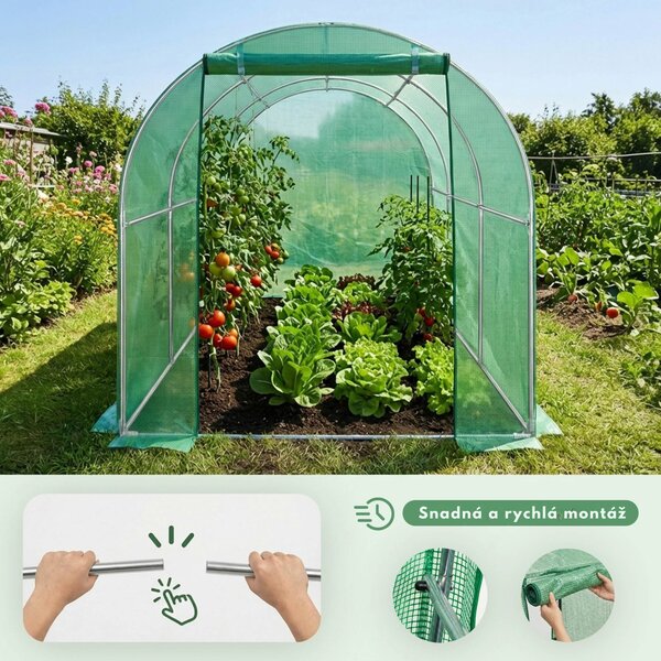 Ak furniture Záhradný fóliovník BEDDIE I 200x300x200 cm zelený