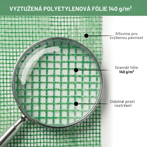 Ak furniture Záhradný fóliovník BEDDIE I 200x300x200 cm zelený