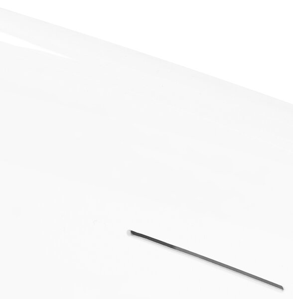 Voľne stojaca vaňa biela akrylátová 168 cm oválny tvar moderný minimalistický dizajn