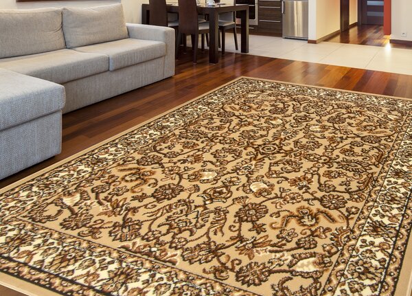 Spoltex , Kusový koberec Samira New Beige 12002-050, 200x280, béžová, chodba / predsieň