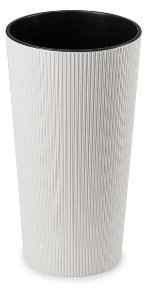 PLASTOVÝ KVETINÁČ URBANIKA ECO SADA 2KS 57X30 CM+46,6X25,5 CM BIELA