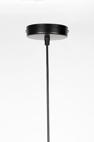 Čierne závesné svietidlo White Label Lena, ø 48 cm