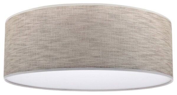 Stropné svietidlo Stone, 1x béžové textilné tienidlo/biele PVC tienidlo, (biele plexisklo), (fi 40cm)