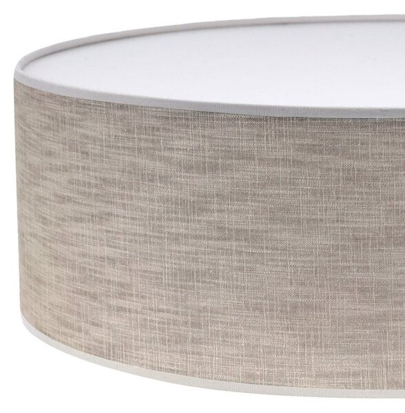 Stropné svietidlo Stone, 1x béžové textilné tienidlo/biele PVC tienidlo, (biele plexisklo), (fi 40cm)