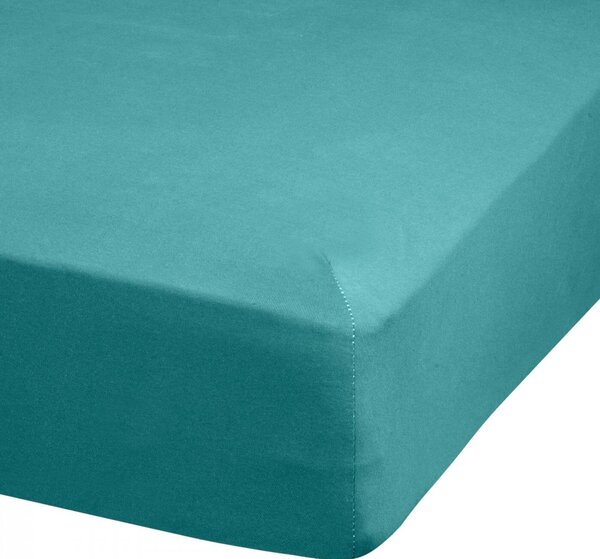 BAVLNENÉ PRESTIERADLO S GUMOU ADELA 140X200X25 CM TYRKYSOVÁ