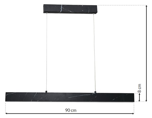 Závesné LED svietidlo Pierce, 1x LED 18w, 4000k, b