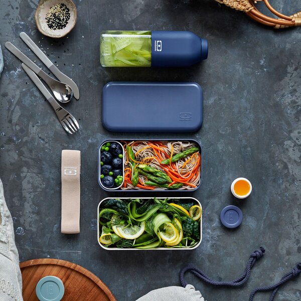 Desiatový box Monbento Original Blue/Natural 1 l