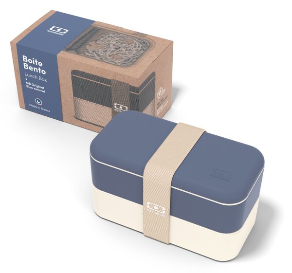 Desiatový box Monbento Original Blue/Natural 1 l