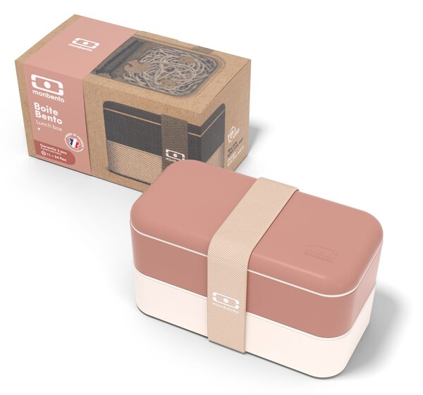 Desiatový box Monbento Original Pink/Moka 1 l