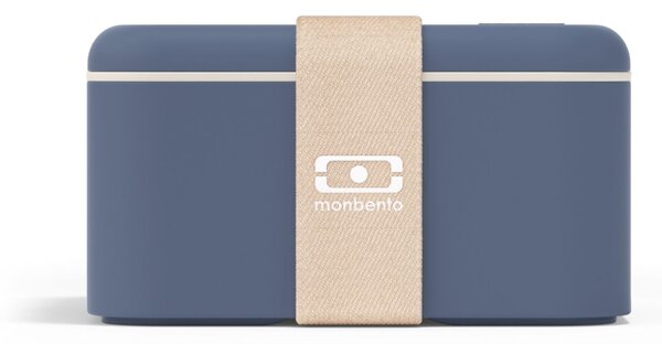 Desiatový box Monbento Square Blue/Natural 1,7 l