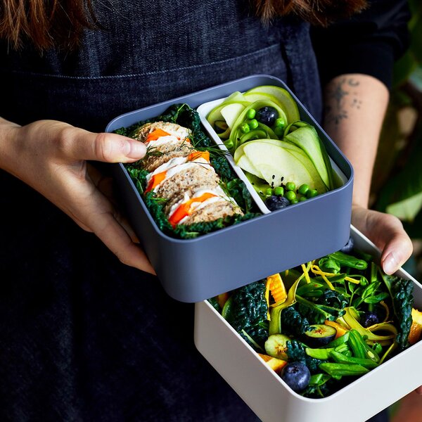 Desiatový box Monbento Square Blue/Natural 1,7 l