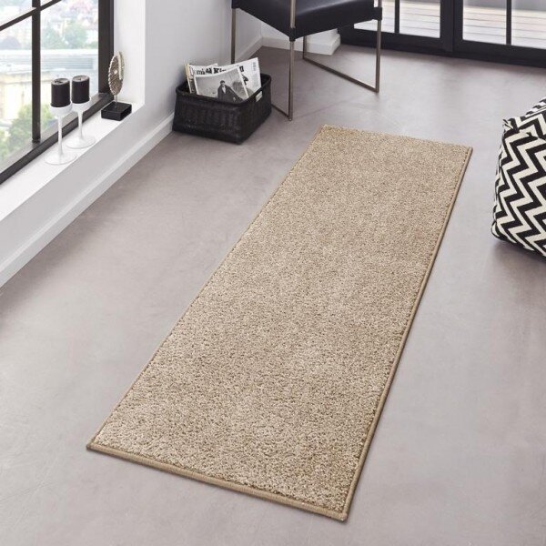 Hanse Home, Kusový koberec Pure 102662 Taupe/Cream, 80x400, béžová, kancelária