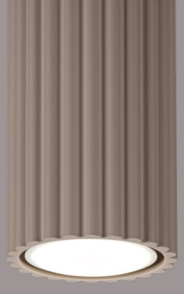 Stropné svietidlo Karbon, 1x tmavobéžové hliníkové tienidlo, (40 cm)