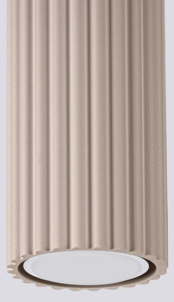 Stropné svietidlo Karbon, 1x tmavobéžové hliníkové tienidlo, (10 cm)