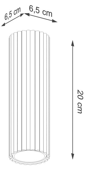 Stropné svietidlo Karbon, 1x tmavobéžové hliníkové tienidlo, (20 cm)