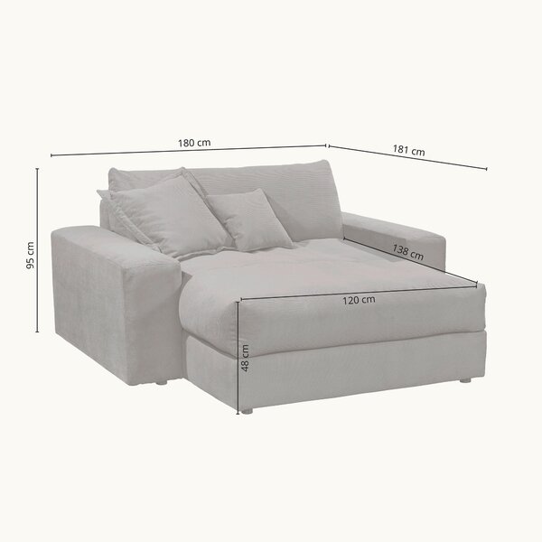 XXL KRESLO, textil, antracitová P & B - Online Only obývacie izby, Online Only