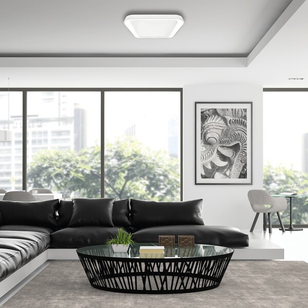 Stropné LED svietidlo Quadro, 1x LED 38w, 3000-6000k, w, s ovládačom