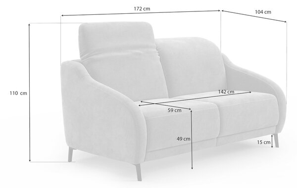 2,5-MIESTNA POHOVKA, textil, baklažánová Sit & More - Sedačky, Online Only