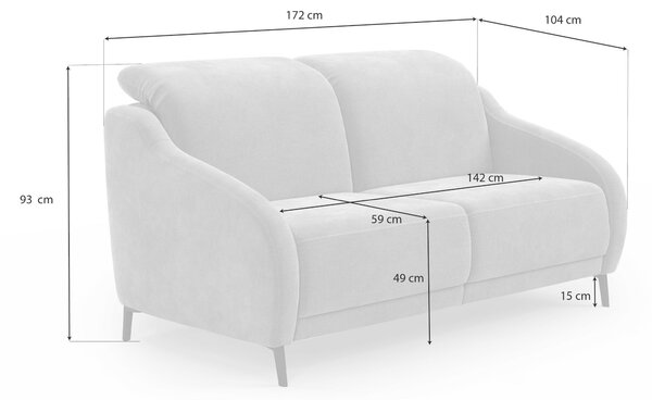 2,5-MIESTNA POHOVKA, textil, baklažánová Sit & More - Sedačky, Online Only