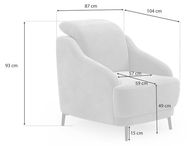 KRESLO, textil, modrá Sit & More - Online Only obývacie izby, Online Only