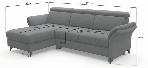 ROHOVÁ SEDAČKA, textil, taupe Sit & More - Sedačky, Online Only