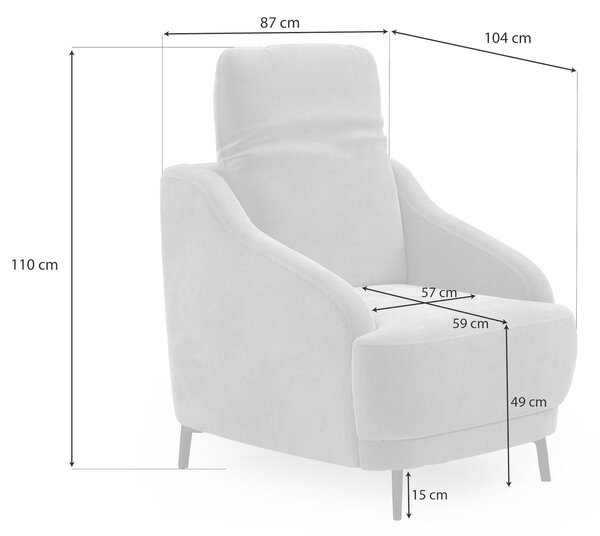 KRESLO, textil, modrá Sit & More - Online Only obývacie izby, Online Only