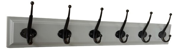 KONDELA Vešiak na stenu, sivá/čierna, MDF/kov, RAMAN