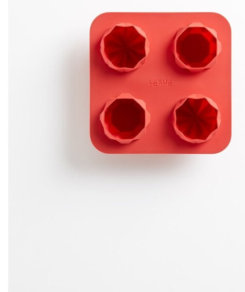 Červená silikónová forma na pečenie Lékué Fortune Origami