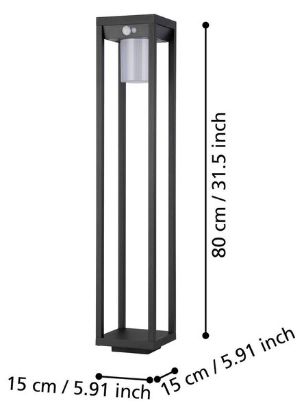 Solárne chodníkové LED svietidlo Martano snímač