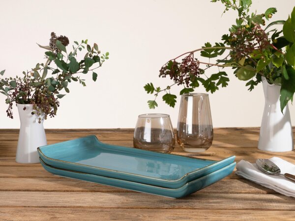 SADA SERVÍROVACÍCH TÁCOK kamenina keramika 2-dielne 16,5/33 cm Creatable - Jedálenské sety, Online Only