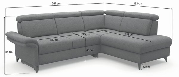 ROHOVÁ SEDAČKA, textil, taupe Sit & More - Sedačky, Online Only