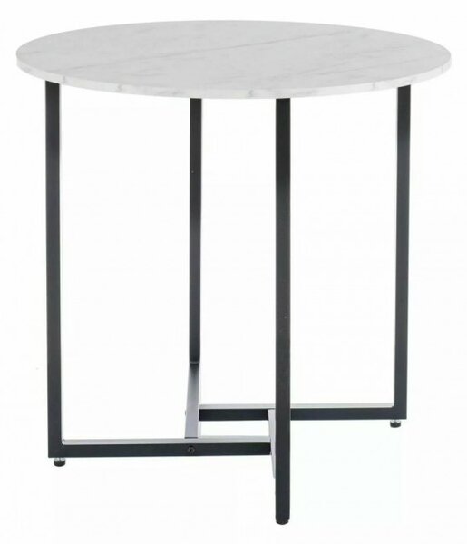 Okrúhly jedálenský stôl ALTO II 80 cm, dekor biely mramor
