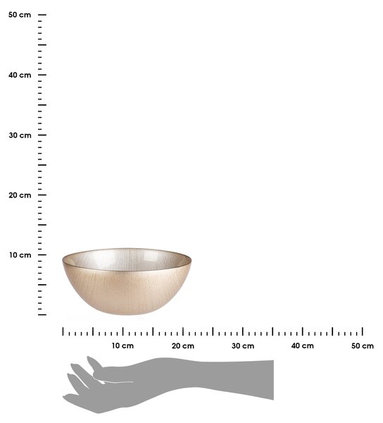 Sklenená misa Champagne (fi) 21 cm