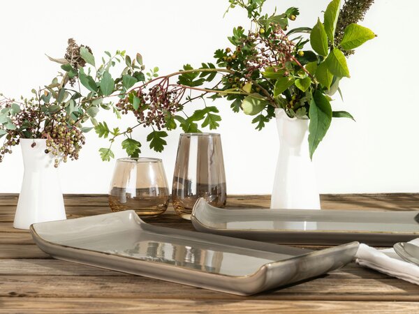 SADA SERVÍROVACÍCH TÁCOK kamenina keramika 2-dielne 16,5/33 cm Creatable - Jedálenské sety, Online Only