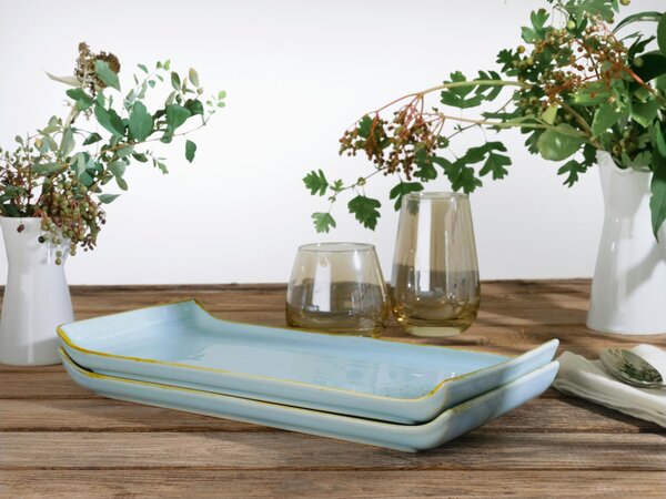SADA SERVÍROVACÍCH TÁCOK kamenina keramika 2-dielne 16,5/33 cm Creatable - Jedálenské sety, Online Only